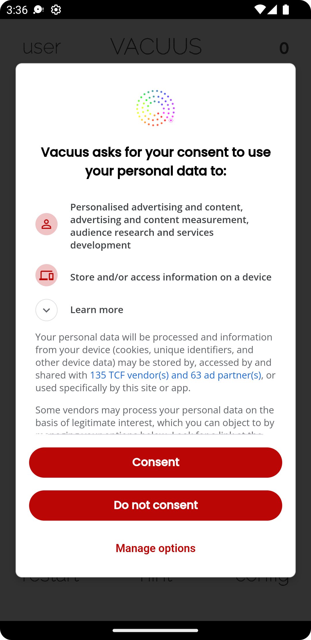 VACUUS app data deletion guide - alaba fun